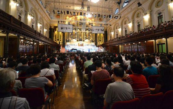 2014悉尼天歌音乐见证会。（图片来源：远志明牧师博客）